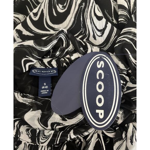 Scoop Tie Neck Blouse Retro Style Sheer Long Sleeve Women’s Size Small (4-6) - Picture 16 of 16